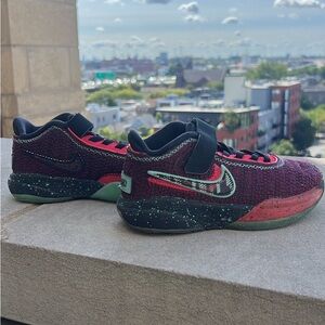 Nike LeBron 20 SE Black and Red Speckled Sneakers